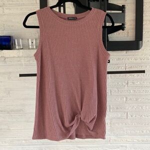 Miholl Mauve Waffle Knit Top